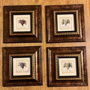 Set of 4 Wine Decoration Pictures